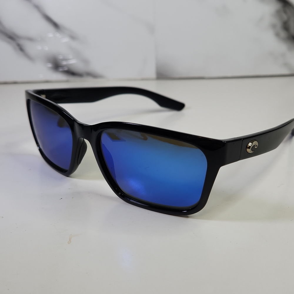 Costa Del Mar Palmas Sunglasses Mens Black Blue Lenses 57□17.